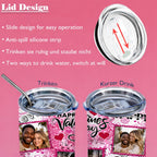 20oz Personalized Photo Stainless Steel Tumbler with Lid & Straw, Romantic Couple Love Design Custom Picture Tumbler, Unique Anniversary Birthday Valentine’s Day Gift Coffee Travel Mug