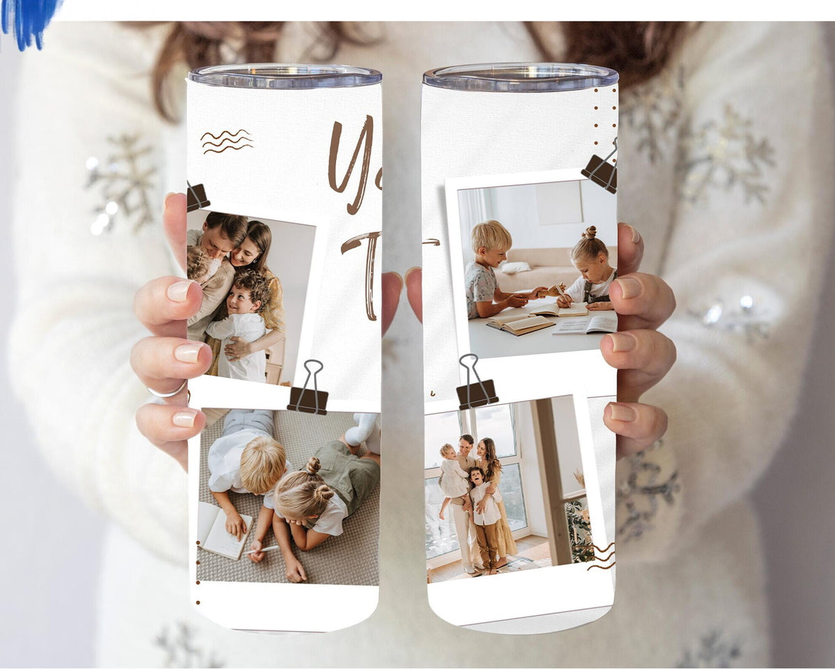 Personalized Family Photo Tumbler 20oz | Custom Picture Tumbler | Custom Travel Cup | Anniversary Gift | Gift for her or him | Gift for mom