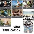 Personalized 20oz Stainless Steel Tumbler, Custom Multi Photo Collage on Back, Birthday Keepsake Gift, Insulated Travel Mug with Lid, Single Cup
