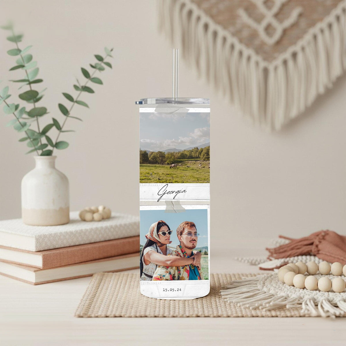 Personalized Vacation Tumbler 20oz | Custom Photo Mug, Custom Travel Photo Tumbler | Personalized Tumbler | Vacation Gift |Anniversary Gift
