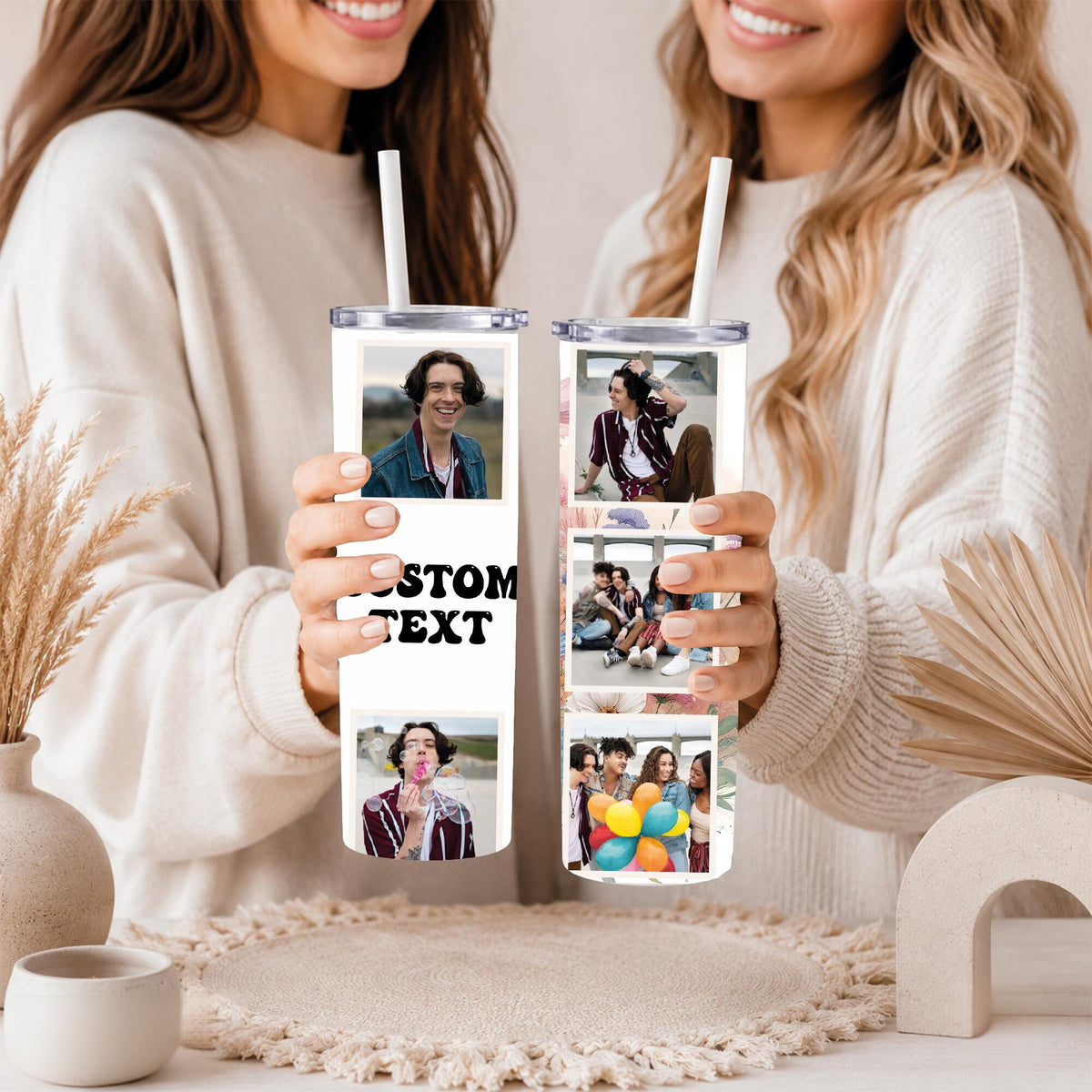 Custom Photo Tumbler | Personalized Family Photo Cup, Bridesmaid Gift, Collage Tumbler Cup | Photo Tumbler with Pictures | Birthday Gift