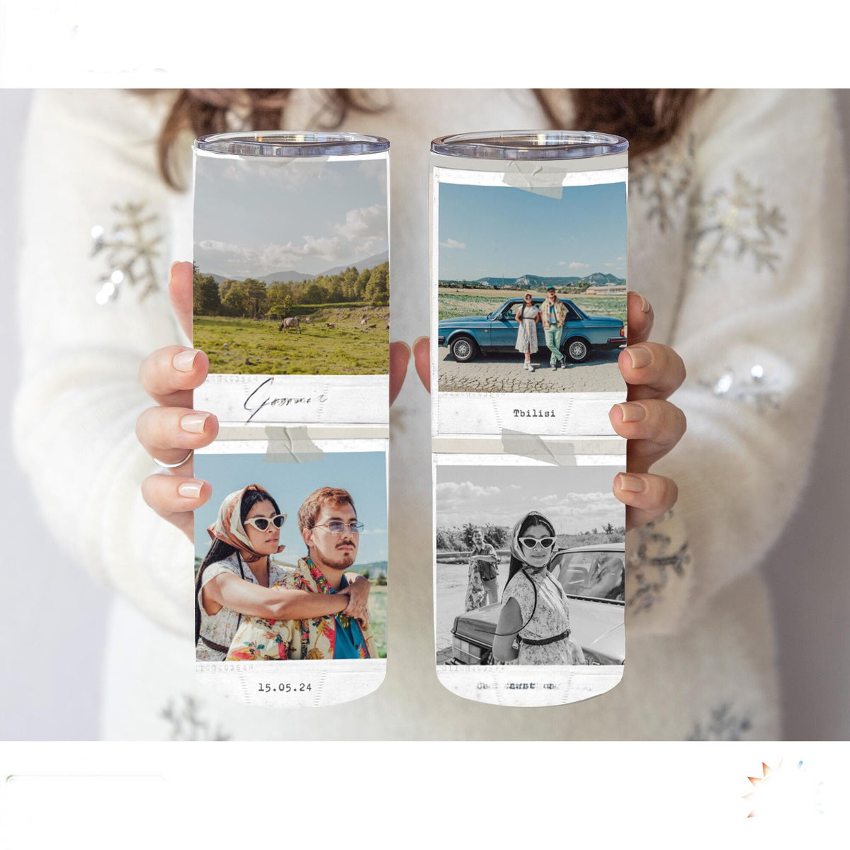 Personalized Vacation Tumbler 20oz | Custom Photo Mug, Custom Travel Photo Tumbler | Personalized Tumbler | Vacation Gift |Anniversary Gift