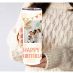Custom Birthday Photo Tumbler | Personalized Birthday Gift for Her | Custom Picture Party Cup, Customized Birthday Gift | Anniversary Gift