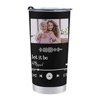 20oz I Wish We Lived Closer Tumbler - Personalized 3D Inflated Effect Cup Long Distance Friendship Gift Custom Mug Birthday Christmas Gifts for Sister Friend Bestie (Music)
