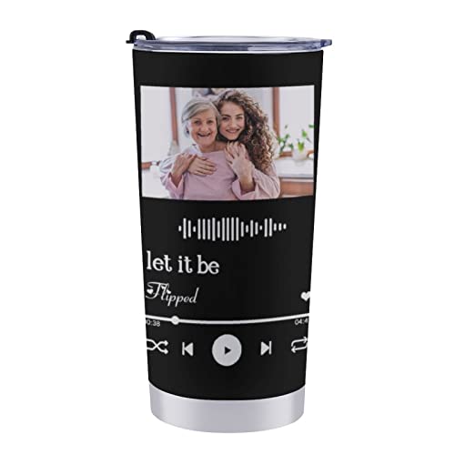 20oz I Wish We Lived Closer Tumbler - Personalized 3D Inflated Effect Cup Long Distance Friendship Gift Custom Mug Birthday Christmas Gifts for Sister Friend Bestie (Music)