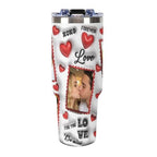 Personalized Tumbler Custom Vacuum Insulated Travel Mug Customizable Coffee Cup with Your Photos and Text Christmas Birthday Gift