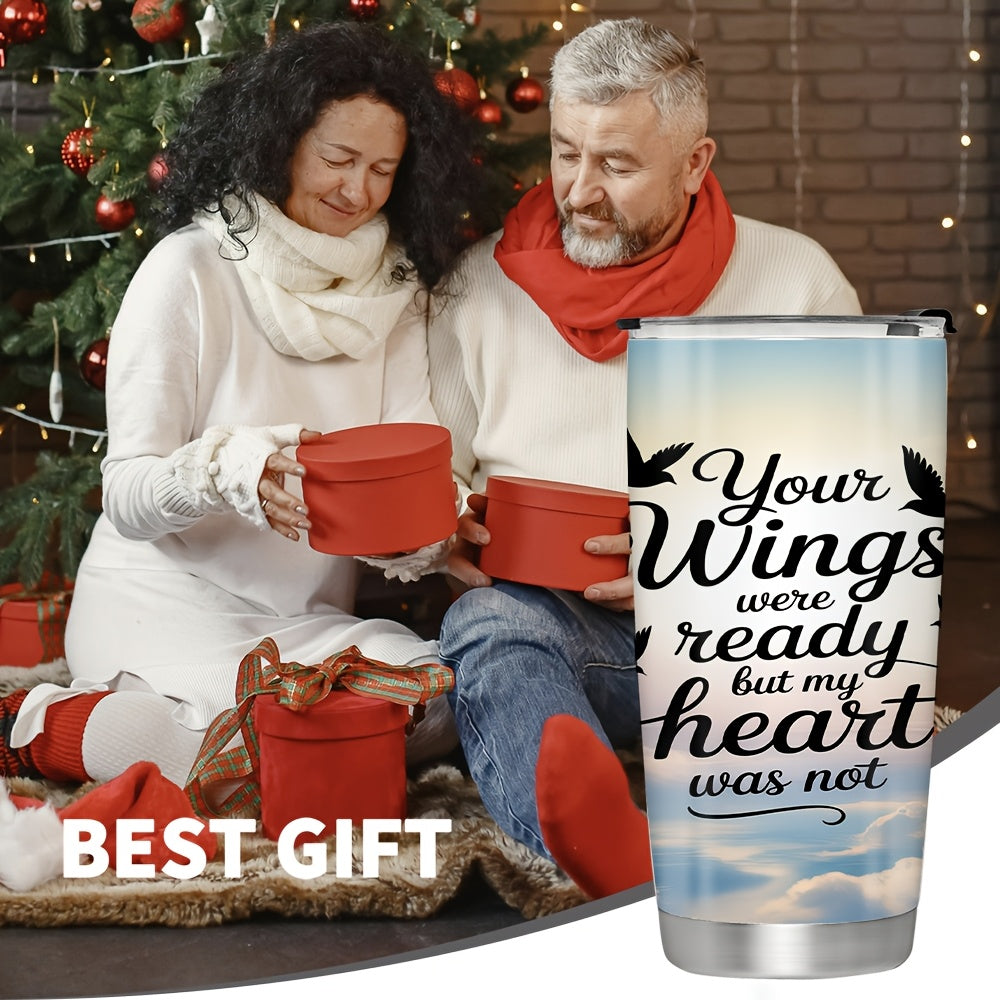 Personalized 20oz Stainless Steel Tumbler, Custom Multi Photo Collage on Back, Birthday Keepsake Gift, Insulated Travel Mug with Lid, Single Cup