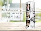 20oz Personalized Music Plaque Tumbler, Custom Song Plaque & Photo Collage, Marble Background Stainless Steel Insulated Tumbler with Lid & Straw, Custom Anniversary Birthday Gift for Him Her, Boyfriend Girlfriend, Mr & Mrs
