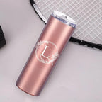 Personalized Tumbler Cup with Initials.Cup with Letter L 20oz Skinny Tumbler.Personalized Travel Monogram Letter Coffee Mug Gifts.Custom Initial Tumbler gifts for Women Birthday Christmas.