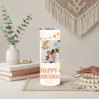 Custom Birthday Photo Tumbler | Personalized Birthday Gift for Her | Custom Picture Party Cup, Customized Birthday Gift | Anniversary Gift