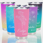Personalized Tumbler Custom Vacuum Insulated Travel Mug Customizable Coffee Cup with Your Photos and Text Christmas Birthday Gift