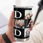 Personalized Tumbler with Photo Text, Custom Travel Mug For Dad, Insulated Coffee Travel Mug, 20oz Stainless Steel Tumbler, Best Dad Ever Gifts, Ideal Gift for Father's Day, Gift for Dad Papa Husband