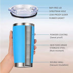 Personalized Vacation 20 oz Tumbler, Laser Engraved Stainless Steel Tumbler with Lid and Straw, Vacuum Insulated Tumbler, Custom Gift, Beach Vacation Mug, Family Trip Cup