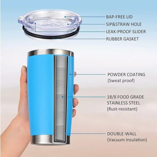 Personalized Vacation 20 oz Tumbler, Laser Engraved Stainless Steel Tumbler with Lid and Straw, Vacuum Insulated Tumbler, Custom Gift, Beach Vacation Mug, Family Trip Cup