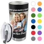 Personalized Travel Coffee Mug - Custom 20oz Stainless Steel Tumbler Cup with Lid - Custom Cup Gift for Dad, Mom, Friends