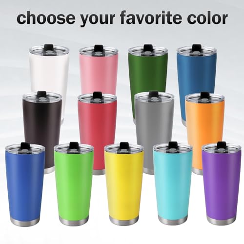 Personalized Travel Coffee Mug - Custom 20oz Stainless Steel Tumbler Cup with Lid - Custom Cup Gift for Dad, Mom, Friends