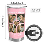 Personalized Tumbler Custom Vacuum Insulated Travel Mug Customizable Coffee Cup with Your Photos and Text Christmas Birthday Gift