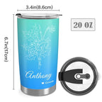 Personalized Tumbler Custom Vacuum Insulated Travel Mug Customizable Coffee Cup with Your Photos and Text Christmas Birthday Gift