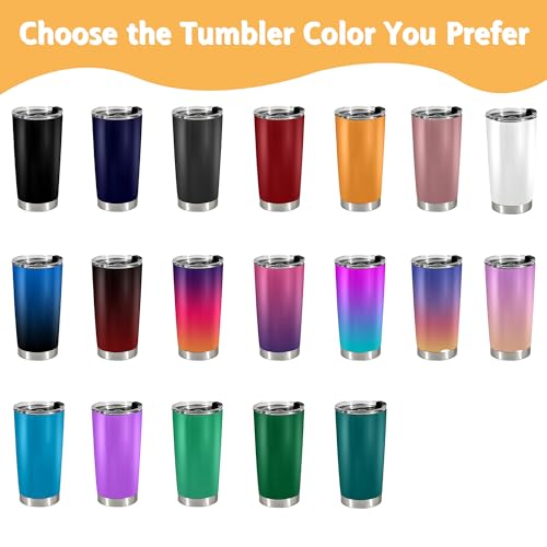 Personalized 20oz Tumbler with Lid, Custom Photo & Name Insulated Double Wall Travel Tumbler, Custom Photo Cup Gift for Dad, Mom, Husband, Wife