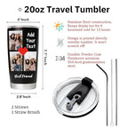 Personalized Tumbler with Pictures Text, Custom Photo Stainless Steel Coffee Tumbler, Coffee Travel Mug Cup Custom Gifts for Women Man