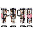 Personalized Tumbler Custom Vacuum Insulated Travel Mug Customizable Coffee Cup with Your Photos and Text Christmas Birthday Gift (40oz Design 4)