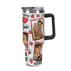 Personalized Tumbler Custom Vacuum Insulated Travel Mug Customizable Coffee Cup with Your Photos and Text Christmas Birthday Gift