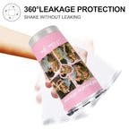Personalized Tumbler Custom Vacuum Insulated Travel Mug Customizable Coffee Cup with Your Photos and Text Christmas Birthday Gift