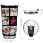 Personalized Tumbler with Picture Custom Cup Christmas Gift Photo Novelty Coffee Mug Birthday Xmas Gift to Dad Mom Friend