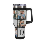 Personalized Tumbler Custom Vacuum Insulated Travel Mug Customizable Coffee Cup with Your Photos and Text Christmas Birthday Gift