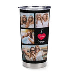 Personalized Tumbler with Picture Custom Cup Christmas Gift Photo Novelty Coffee Mug Birthday Xmas Gift to Dad Mom Friend