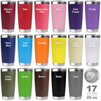 Personalized Vacation Tumbler 20 oz – Custom Engraved Stainless Steel Insulated Travel Mug for Family Vacation, Girls Trip & Cruise, Beach & Road Trip Cup, Durable Powder Coated, Made in USA