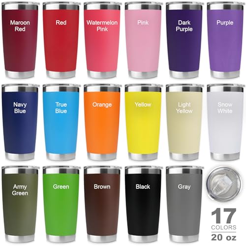 Personalized Vacation Tumbler 20 oz – Custom Engraved Stainless Steel Insulated Travel Mug for Family Vacation, Girls Trip & Cruise, Beach & Road Trip Cup, Durable Powder Coated, Made in USA