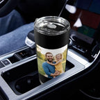 Personalized 20oz Tumbler with Lid, Custom Photo & Name Insulated Double Wall Travel Tumbler, Custom Photo Cup Gift for Dad, Mom, Husband, Wife