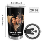 Personalized Tumbler Custom Vacuum Insulated Travel Mug Customizable Coffee Cup with Your Photos and Text Christmas Birthday Gift (Valentines Tumbler)