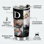 Personalized Tumbler with Photo Text, Custom Travel Mug For Dad, Insulated Coffee Travel Mug, 20oz Stainless Steel Tumbler, Best Dad Ever Gifts, Ideal Gift for Father's Day, Gift for Dad Papa Husband