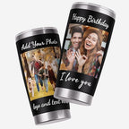 Custom Photo Cups Personalized Picture Coffee Tumbler with Text 20oz Stainless Steel Custom Tumbler Coffee Cup Customized Double Wall Insulated Travel Mug Christmas Birthday Gifts for Women Men Visit the DIYKST Store
