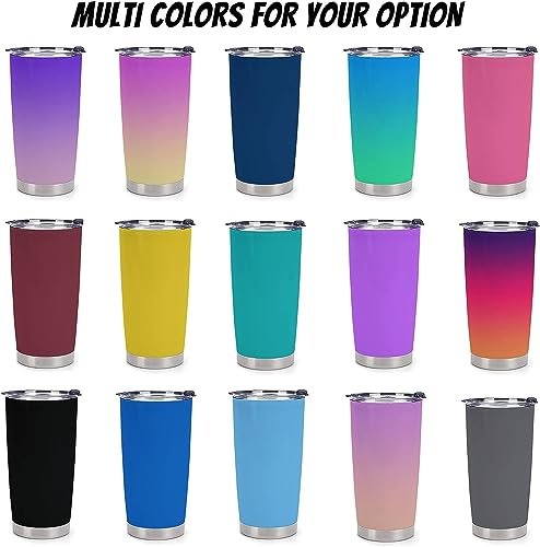 Personalized Tumblers with Pictures Lids and Straws 20 oz Custom Photo Stainless Steel Coffee Tumbler with Name Text Coffee Mug Cup Gifts for Christmas Anniversary Birthday for Dad Mom Friend