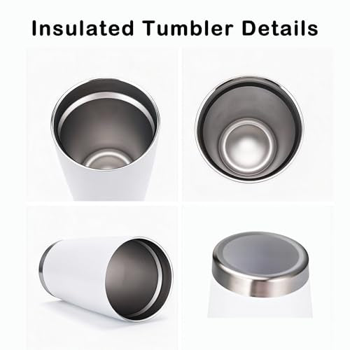 Personalized Tumbler with Photo For Dog/Cat Mom Lover, Made in USA 20 oz Custom Stainless Steel Coffee Mug with Lid, Custom Cup Gift for Pet Lover, Mom, Friends