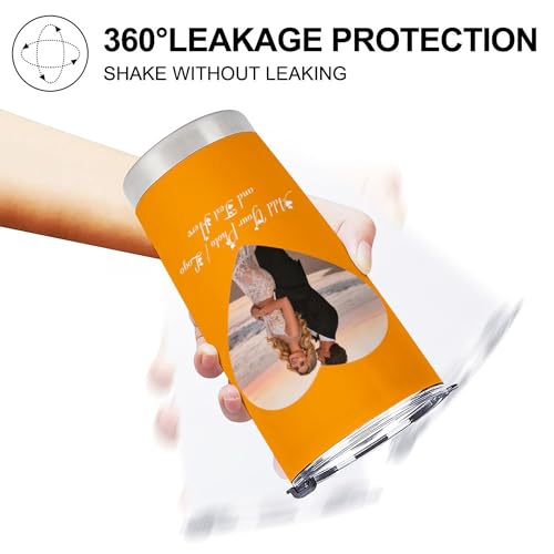 Personalized Tumbler Custom Vacuum Insulated Travel Mug Customizable Coffee Cup with Your Photos and Text Christmas Birthday Gift