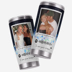 Personalized Stainless Steel Photo Coffee Tumbler with Picture 20oz 30oz Custom Gift for Christmas, Anniversary, Birthday
