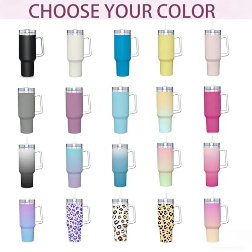 AooHHooA Custom 40 oz Tumbler with 4 Photos, Insulated Stainless Steel