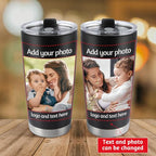 Personalized Travel Coffee Mug - Custom 20oz Stainless Steel Tumbler Cup with Lid - Custom Cup Gift for Dad, Mom, Friends