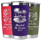 Personalized Vacation Tumbler 20 oz – Custom Engraved Stainless Steel Insulated Travel Mug for Family Vacation, Girls Trip & Cruise, Beach & Road Trip Cup, Durable Powder Coated, Made in USA