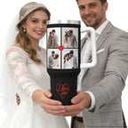 AooHHooA Custom 40 oz Tumbler with 4 Photos, Insulated Stainless Steel