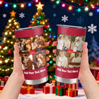 Artsadd Personalized Tumbler with Photo Text Valentines Day Gifts for Boyfriend Girlfriend Customized Coffee Tumblers with Lid and Strawstraw 20oz Stainless Steel Cup Tumbler for Him Her