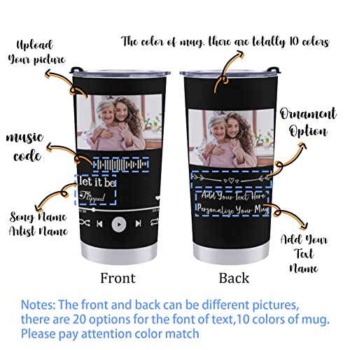 20oz I Wish We Lived Closer Tumbler - Personalized 3D Inflated Effect Cup Long Distance Friendship Gift Custom Mug Birthday Christmas Gifts for Sister Friend Bestie (Music)