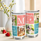 Artsadd Personalized Tumbler with Photo Text Christmas Gifts for for Dad Mom Boyfriend Husband Friends Family Customized Coffee Tumblers With Lid and Strawstraw 20oz Stainless Steel Cup Tumbler