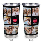 Personalized Tumbler with Picture Custom Cup Christmas Gift Photo Novelty Coffee Mug Birthday Xmas Gift to Dad Mom Friend