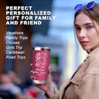 Personalized Vacation Tumbler 20 oz – Custom Engraved Stainless Steel Insulated Travel Mug for Family Vacation, Girls Trip & Cruise, Beach & Road Trip Cup, Durable Powder Coated, Made in USA