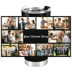 Personalized 20oz Tumbler with Lid, Custom Photo & Name Insulated Double Wall Travel Tumbler, Custom Photo Cup Gift for Dad, Mom, Husband, Wife